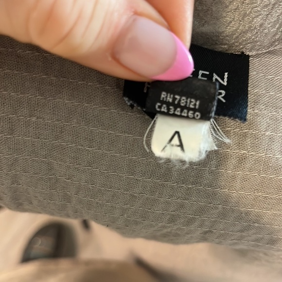 Eileen Fisher Open Jacket Tussah Silk Pockets XL Cardigan Crinkle Pop Collar - Picture 7 of 9